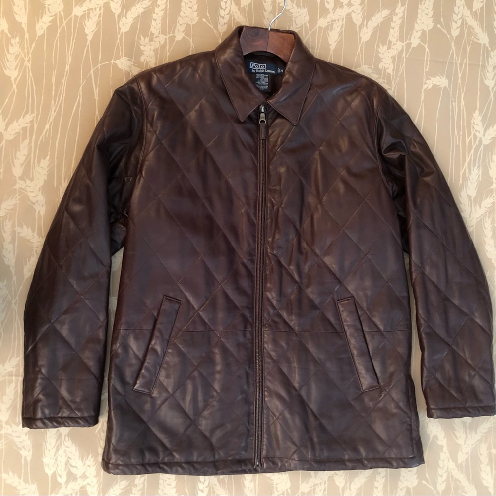 Polo Ralph Lauren Quilted Leather Jacket Gem